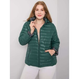 Dark green reversible plus size jacket
