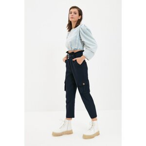 Trendyol Navy Belted Trousers
