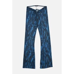 Trendyol Blue Printed Knitted Pants