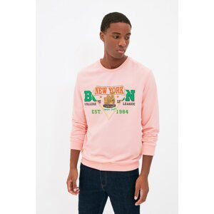 Trendyol Salmon Men Regular Fit Crew Neck Sweatshirt