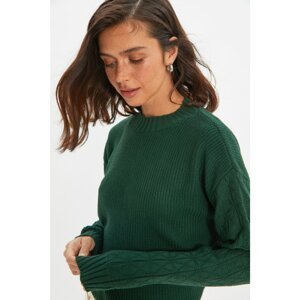 Trendyol Light Green Knitted Detailed Knitwear Sweater