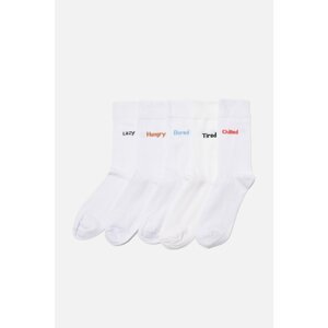Trendyol White Men's 5-Pack Socks