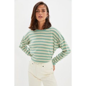 Trendyol Mint Striped Knitwear Sweater