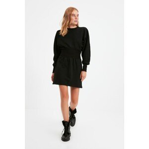 Trendyol Black Waist Detailed Knitted Dress