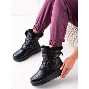 S. BARSKI BLACK SNOW BOOTS S.BARSKI