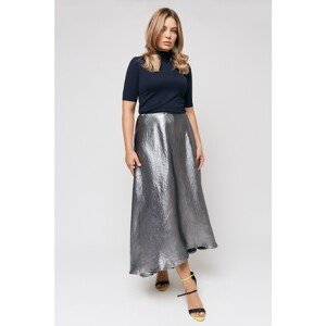 Bubala Woman's Skirt Metalic Navy Blue
