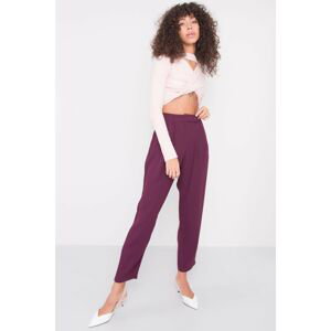 Plum straight trousers made of BSL material