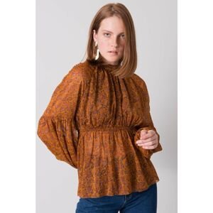 Brown blouse with BSL patterns