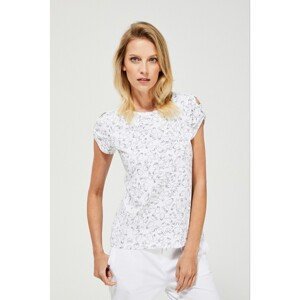 Printed cotton t-shirt - white