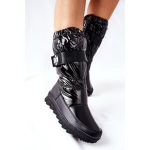 Women's Snow High Boots Black Eunousa