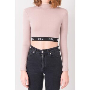 Short Top BSL Dark Beige Turtleneck