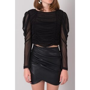 BSL Black blouse with ruffles