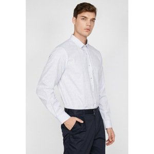 Koton Men's White Classic Collar Shirt