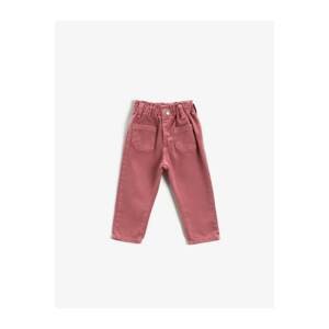Koton Girl's Pink Pocket Detailed Trousers