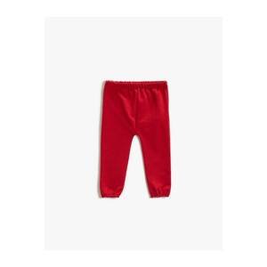 Koton Girl Red Cotton Elastic Waist Sweatpants