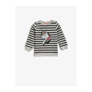 Koton Unicorn Embroidered Sweatshirt