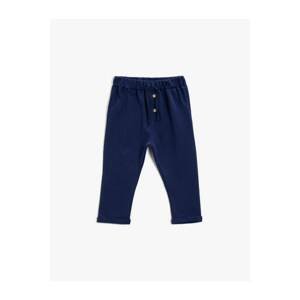 Koton Boys Navy Blue Lace-Up Sweatpants