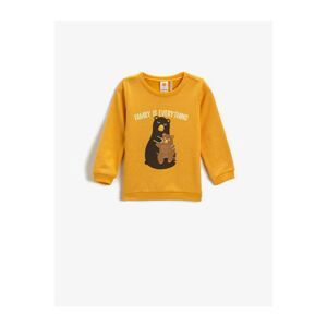 Koton Boys Yellow Printed Sweatshirt