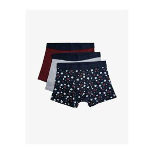 Koton Patterned Cotton Basic Boxer Set of 3