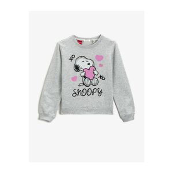 Koton Snoopy Licensed Sweatshirt Long Sleeve Crew Neck
