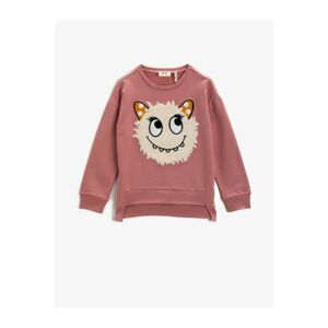 Koton Printed Crew Neck Cotton Sweatshirt