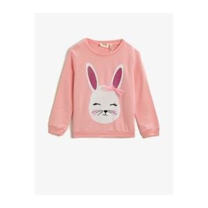 Koton Rabbit Printed Sweatshirt Cotton