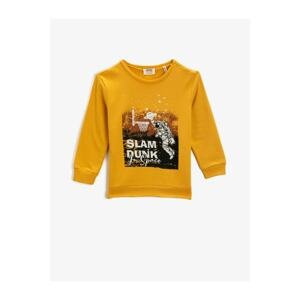 Koton Slum Dunk Printed Cotton Crew Neck Sweatshirt