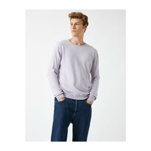 Koton Men's Lilac Basic Sweater Cotton