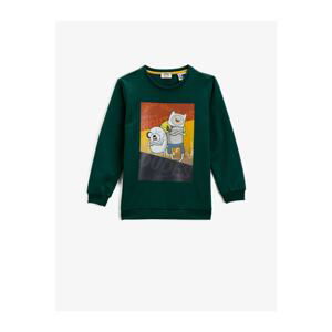 Koton Adventure Time Licensed Sweatshirt Hooded Long Sleeve Crew Neck