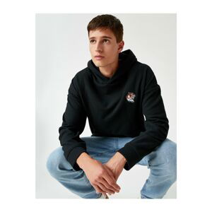 Koton Minimal Embroidered Sweatshirt Hoodie