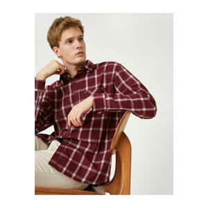 Koton Shirt - Burgundy - Relaxed fit