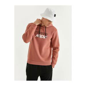 Koton Men's Pink Printed Oversize Sweatshirt