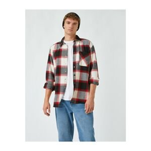 Koton Men's Black Plaid Plaid Lumberjack Shirt