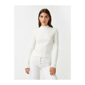 Koton High Collar Corded Basic Sweater