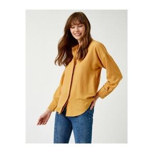 Koton Long Sleeve Shirt with Concealed Pop