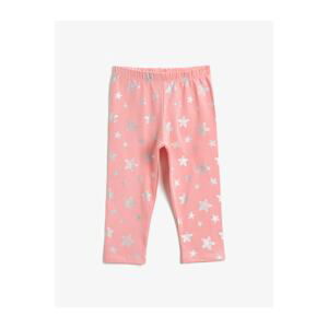 Koton Girl Pink Patterned Printed Leggings