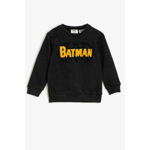 Koton Batman Licensed Embroidered Crew Neck Sweatshirt
