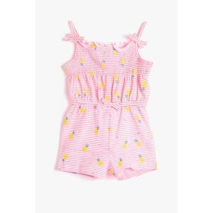Koton Pink Striped Baby Girl Rompers