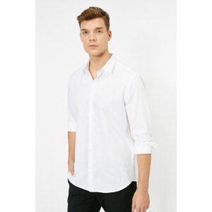 Koton Italian Collar Long Sleeve Slim Fit Shirt