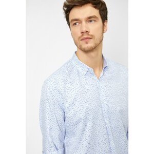 Koton Printed Buttoned Collar Slim Fit Smart Shirt