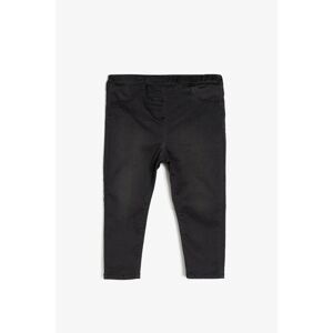 Koton Black Baby Girl Pocket Detailed Jean Trousers