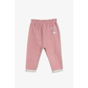 Koton Baby Girl Pink Sequin Detailed Tracksuit Bottom