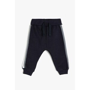 Koton Baby Boy Navy Blue Stripe Detailed Sweatpants