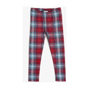 Koton Red Check Girl Leggings