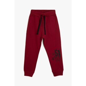 Koton Boy Claret Red Printed Sweatpants