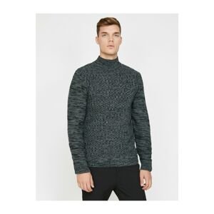 Koton Men's Gray High Collar Knitwear Sweater