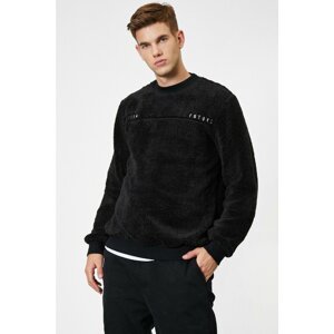 Koton Men's Black Printed Sweathirt