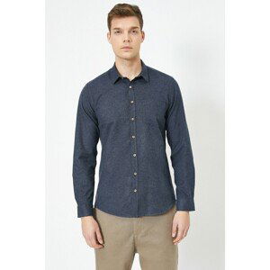 Koton Men's Navy Blue Shirt