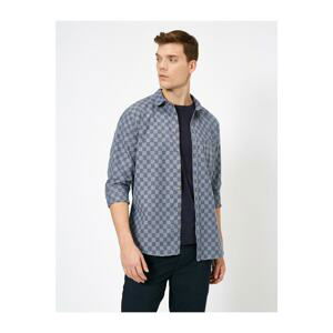 Koton Men's Gray Plaid Shirt