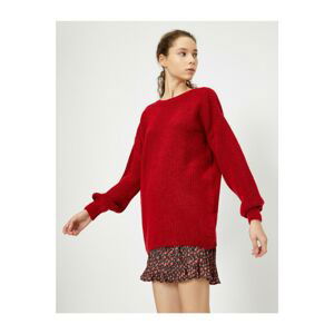 Koton Sweater - Burgundy - Relaxed fit